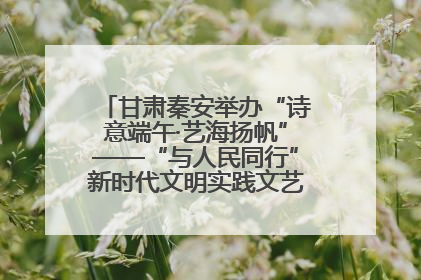 甘肃秦安举办“诗意端午·艺海扬帆”——“与人民同行”新时代文明实践文艺志愿服务活动